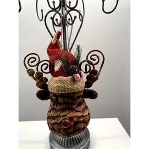 Beautiful Pine Cone Reindeer Christmas Holiday Ornament